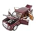 CLEVER BOYS 1:24 Scale Diecast Vehicle Model Toy Cars with Sound and Light Pull Back Power for Kids Adults.(Red)