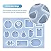 Jeteven Jewelry Casting Mold 12 Designs Cabochon Silicon Mould With Hanging Hole For Resin Jewelry Making DIY Craft