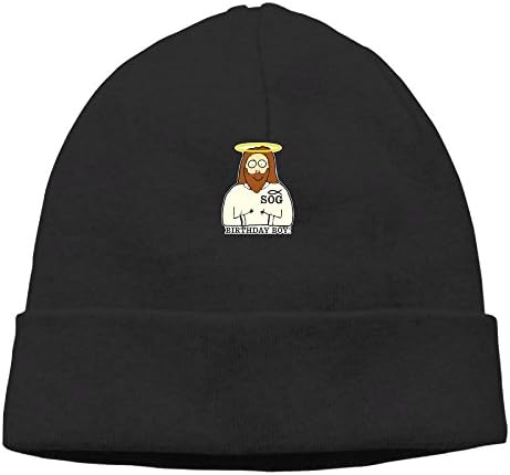 Flowfsf Ridiculous Unisex Fleece Winter Warm Beanie Cuff Hat For Man Jesus Son Of God Christmas Daily Slouchy Wool Knit Cool Skull Cap For Female Customized