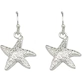 Sterling Silver Starfish Charm Earrings