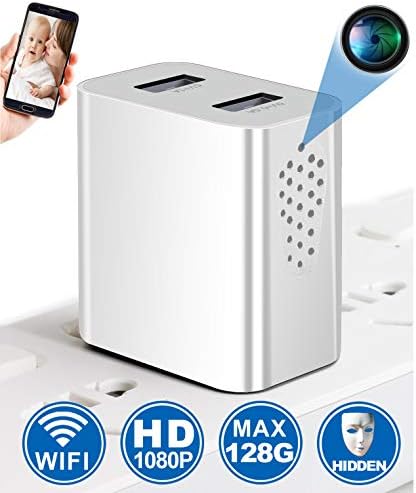 Spy Hidden Camera - WiFi Hidden Camera - Connects on Power Strip - 1080P Full HD - Remote Viewing & Motion Detection - Nanny Cam/Security Camera, No Audio
