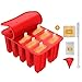 Frozen Popsicle Mold - 10 Cavities Food Grade Silicone Popsicle Molds + 62 Popsicle Sticks + 50 Popsicle Bags + Silicone Funnel + Cleaning Brush - BPA Free (Red)
