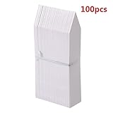 KINGLAKE 100 Pcs 4 Inch Plastic Plant Nursery Garden Labels Pot Marker Garden Stake Tags White