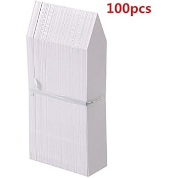 KINGLAKE 100 Pcs 4 Inch Plastic Plant Nursery Garden Labels Pot Marker Garden Stake Tags White