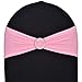 Pack of 50 Stretch Spandex Chair Sashes for Christmas Wedding Party Banquet Decoration Elastic Bulk Chair Cover with Buckle Engagement Event Birthday Graduation Meeting Pink……