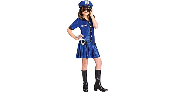 Fashion Kids Costumes Police Girl Child 