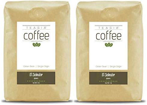 Teasia Coffee, El Salvador, 2-Pack, Single Origin, Green Unroasted Whole Coffee Beans, 5-Pound Bag
