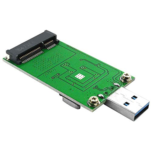 GODSHARK mSATA Adapter, mSATA to USB Adapter, USB to mSATA Reader (No Cable Needed), Mini SATA Converter as Portable Flash Drive/External Hard Drive, Mini PCIe SSD Tester