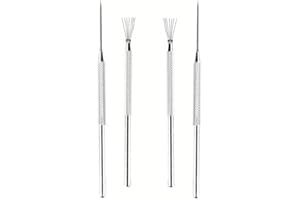 4pcs/Set Feather Wire Texture & Pro Needle Pottery Clay Tools Set Ceramics Sculpting Modeling Tool Pottery Texture Brush Tool