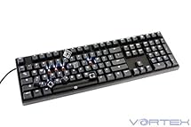 Vortex Black Doubleshot backlit PBT + POM Keycaps - 104 Keycaps for Mechanical Keyboards (cherry switches compatible)