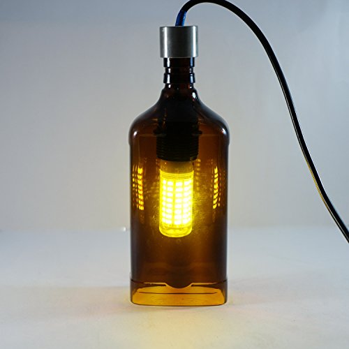 Industrial Bottle Lighting - Ceiling Pendant Light Made from Ballantine's finest Whiskey Bottle - Recycled Glass Hanging light fixture