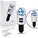 Car Air Purifier 3in1 Premium Stainless Steel Air Filter Ionizer w/Dual USB Quick Charge 3.0 USB-Eliminate Allergens Odor Smell, Smoke, Pets, Pollen Mold Bacteria w/Anti-Microbial Deodorizer (Silver)