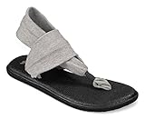 Sanuk Women's Yoga Sling 2 Flip Flop (40 M EU / 9 B(M) US, Black,grey)
