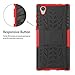 Sony Xperia L1 Case,Mama Mouth Shockproof Heavy Duty Combo Hybrid Rugged Dual Layer Grip Cover with Kickstand for Sony Xperia L1 (with 4 in 1 Packaged),Red