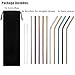 Reusable Stainless Steel Straws (Multicolor, 10.5