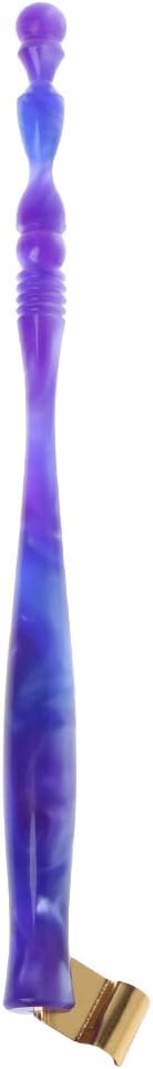 Junlinto English Oblique Calligraphy Dip Pen Nib Holder Antique Fountain Gift 3 Colors-Blue Purple