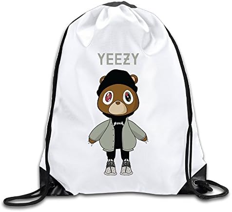 Adhra Lucky Yeezy Kanye West Bear Drawstring Backpacks Sack Bag/Bags