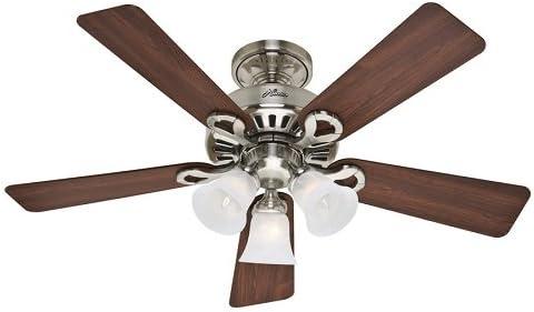 Hunter Refurbished Ridgefield 44 Brushed Nickel Ceiling Fan With