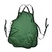 Apron Commercial Restaurant Home Bib Spun Poly Cotton Kitchen Aprons (2 Pockets) in Dark Green 2 Pack