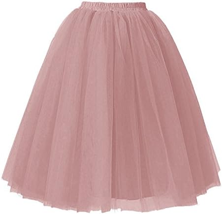 Damier Women Knee Length Tulle Skirts Short Layered Petticoat Tutu Skirt