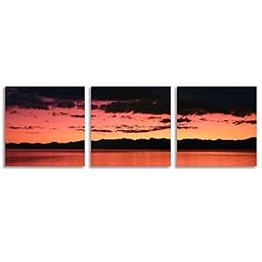 Abstract Bridges Beautiful Sunset Painting Artwork for Home...