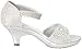 SHOEDEZIGNS Lucita Jan 14Km Little Girls Rhinestone Heel Platform Dress Sandals Silver,Silver,1