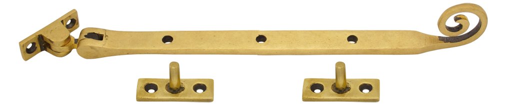 From The Anvil Aged Brass 10 Inch Monkeytail Stay