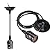 4-Pack Pendant Light Cord, HESSION Industrial Edison Pendant Light Kit, Vintage Style One-Light E26 Lamp Socket, Adjustable Black Light Cord Mini Pendant Light Fixture (Black)