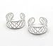 Sterling Silver Coiled Wirework Ear Cuff Pair Earrings