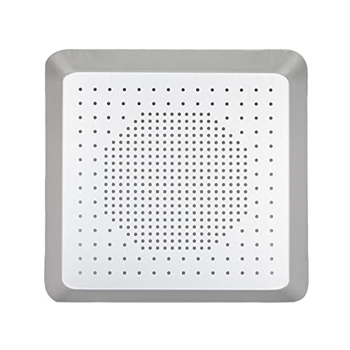 Square Pizza Pan for Oven,Nonstick Pizza Tray with Breathable Hole,Cooking Pizza Pan Heated Quickly,Pizza Bakeware for Cheese Pizza,French Fry,Fried Chicken