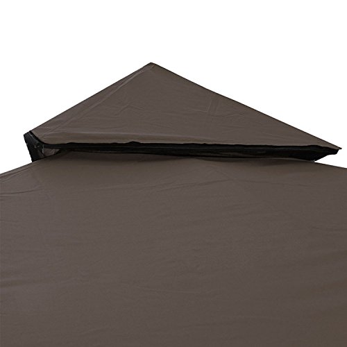 Koval Inc. 10â€™x10â€™ Square Replacement Top for Canopy Gazebo (Coffee)