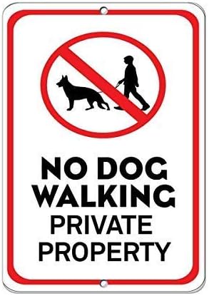 Online Shop ts No Dog Walking Private Property Pet Animal Sign Warning Signs For Hazard House Decor Yard Fence Caution Notice Signs Tin Sign Metal Sign 8x12 Inches Global Distribution Gardenbar In