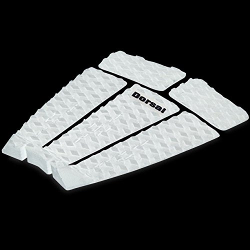 Dorsal Origin Traction Pad - 5 Piece Stomp Grip Track Pad Surfing Skimboarding with 3M Adhesive Fits All Surfboards Shortboards Longboards Skim Boards White (DaKine Style)