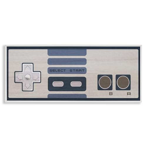 Stupell Industries Vintage Video Game Entertainment System Classic Controller B…