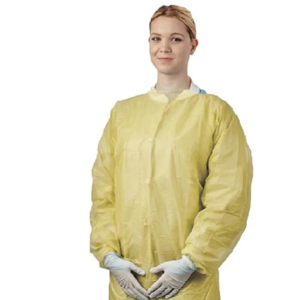 Disposable Protective Clothing Isolation Suit Surgical Gown Non-woven Workwear Outdoor Protective Clothing Dustproof Waterproof Outdoor Anti-fog Elastic Cuffs Disposable Protective Clothing Apron, Non