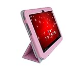 iShoppingdeals - for Toshiba Excite AT305 / AT300 Tablet PU Leather Folio Cover Case, Pink