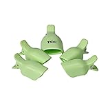 Sannysis 5PC Toenail Nail Art Soak Off Cap Clip UV Gel Polish Remover Wrap Tool Plastic (Green)