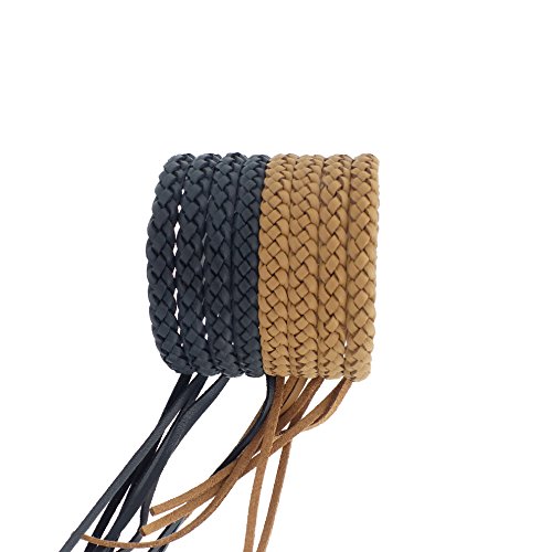 Kinven Original Mosquito Insect Repellent Bracelet Waterproof Natural DEET FREE Insect Repellent Bands, Anti Mosquito Protection Outdoor & Indoor, Adults & Kids, 8 bracelets, in Brown/Black