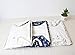 Orino Waterproof Nursery Nautical Fabric Large Storage Baskets with Drawstring Beach Anchor Theme Collapsible Storage Bins Mediterranean Style for cloth, toys, books,sundries, Set of 3(17.5x12x9) inch