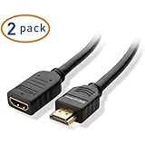 Cable Matters 2-Pack High Speed HDMI Extension Cable with Ethernet 10 Feet - 3D and 4K Resolution Ready