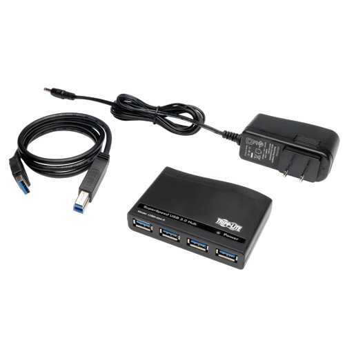 Tripp Lite 4-Port USB-A 3.0 SuperSpeed Hub, 5 Gbps Transfer Speed USB Type-A (U360-004-R)