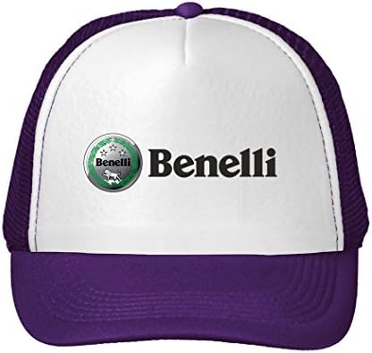 Adjustable Benelli Motors Logo Mesh Back Trucker Cap Pruple