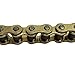 MMG 420H Standard Roller Transmission Chain, 120 Links Gold Motorcycle Scooters and most ATVs 90cc up to 125cc, Includes TOP1 Synthetic Chain Wax