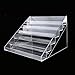 Estink Nail Polish Table Rack, Acrylic Clear Makeup Display Stand Rack Organizer Holder Fits 60 Bottles,6 Tier