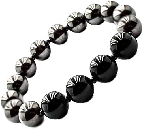 Shungite Bracelet Stretch with Natural Shungites and Gemstones Round Beads 10MM