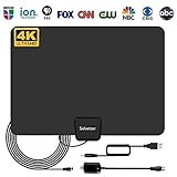 Sobetter TV Antenna - Digital HD TV Antenna 50-80 Miles Range Compatible 4K 1080P Free TV Channels Powerful Detachable Amplifier Signal Booster,Longer Coax Cable All TVs [2018 Upgraded]