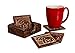 storeindya Store Indya Coaster Set of 4 Handcrafted for Drinks & Dining. Handcrafted Elephant Design Tabletop for Home Decor. Kitchen Accessories.