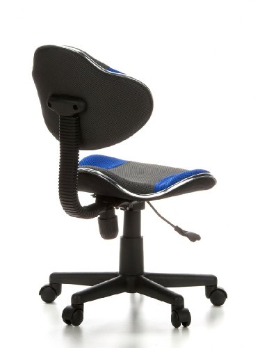 hjh-OFFICE-633000-Sedia-da-ufficio-per-bambini-KIDDY-GTI-2-grigio-blu-ideale-per-linizio-dellanno-scolastico-sedia-ergonomica-regolabile-in-altezza-base-stabile-schienale-ergonomico-sedia-giovent