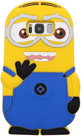 Galaxy S8 Case, Despicable Me Minion Cute 3D Cartoon Lovely Soft Gel Rubber Silicone Skin Case Cover for Samsung Galaxy S8 ( Minion Blue)
