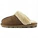 CLPP'LI Womens Slip on Faux Fur Warm Winter Mules Fluffy Suede Comfy Slippers-Tan-10